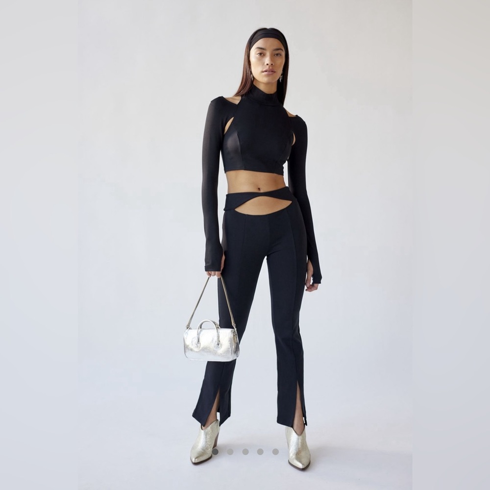 Urban Outfitters Two Piece Cutout Cropped Top and Pant Set. Size Small